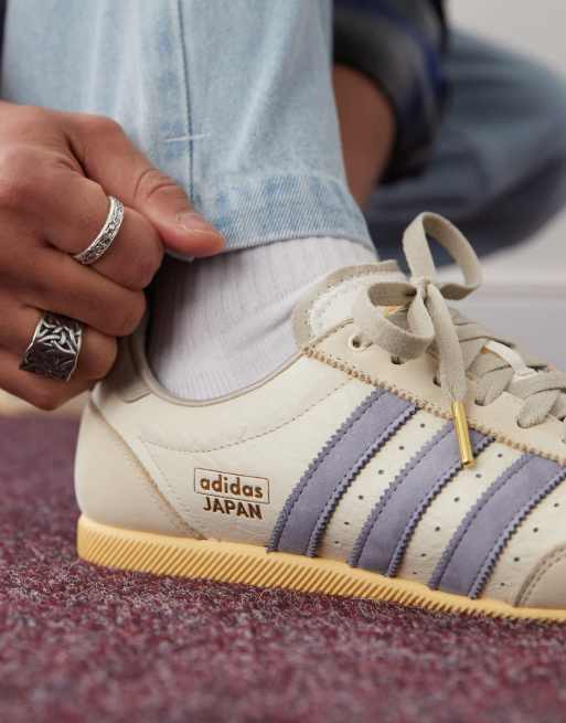 adidas Originals Japan low sneakers in white and light blue