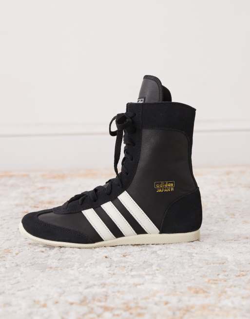 adidas Originals Japan mid sneakers in black and white