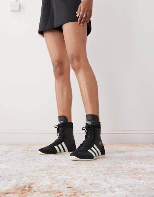 adidas Originals Japan mid sneakers in black and white