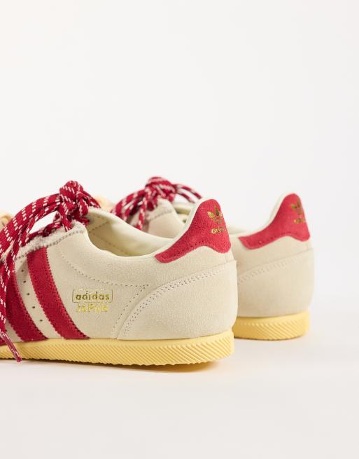 adidas Originals Japan Sneaker in Creme und Rot, 5 von 5
