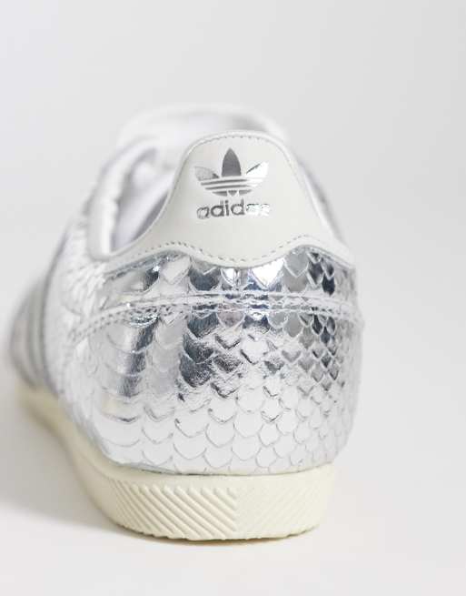 adidas Originals – Japan – Sneaker in Metallic-Silber mit Krokomuster , 4 von 5