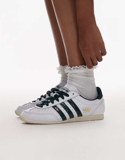 adidas Originals – Japan – Sneaker in Weiß und Grün mit Schlangenprint - view 1