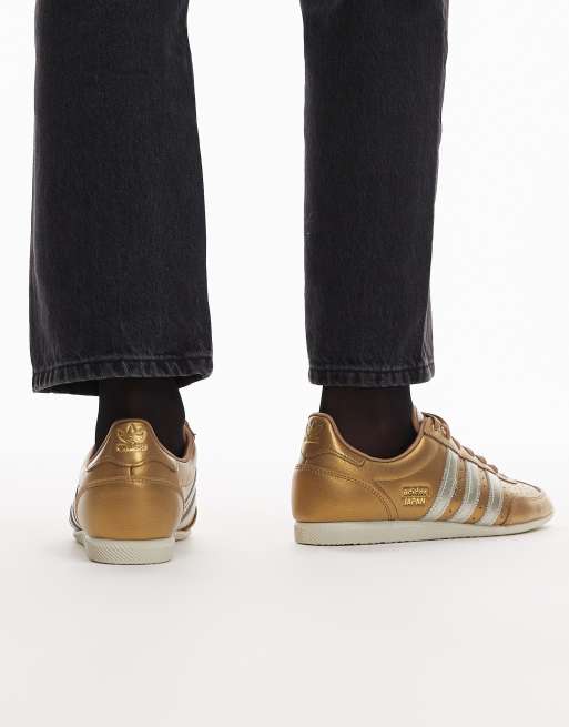 adidas Originals – Japan – Sneaker mit Streifen in Metallic-Gold und Silber, 3 von 5