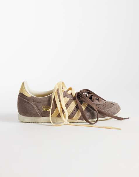 adidas Originals Japan sneakers i brun og gul med dobbelte snørebånd - view 1