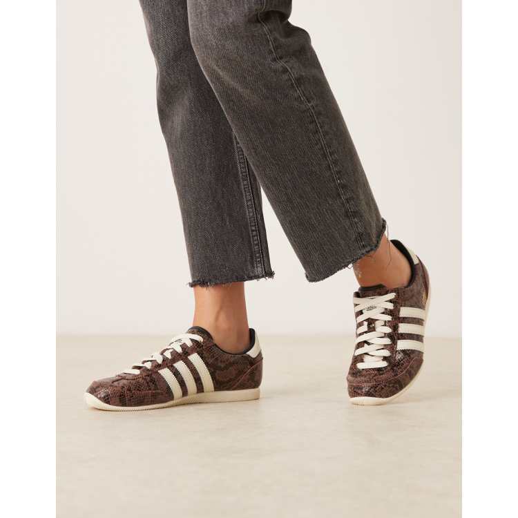 adidas Originals Japan sneakers in brown snake print