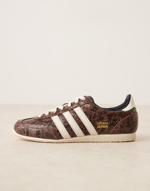 adidas Originals Japan sneakers in brown snake print