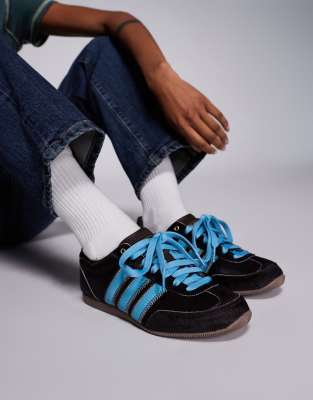 adidas Originals Japan sneakers in pony hair brown and blue