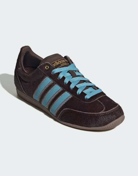 adidas Originals Japan sneakers in pony hair brown and blue - view 1