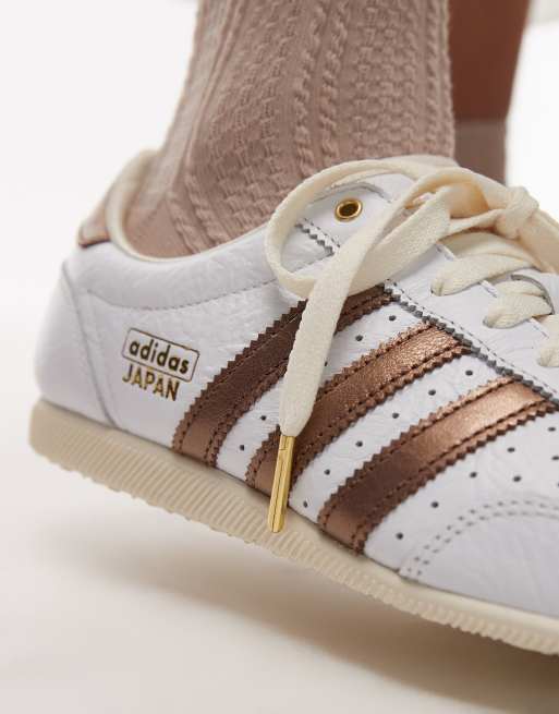 adidas Originals Japan sneakers in white and bronze
