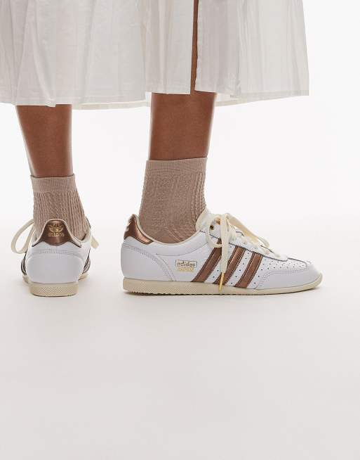 adidas Originals Japan sneakers in white and bronze