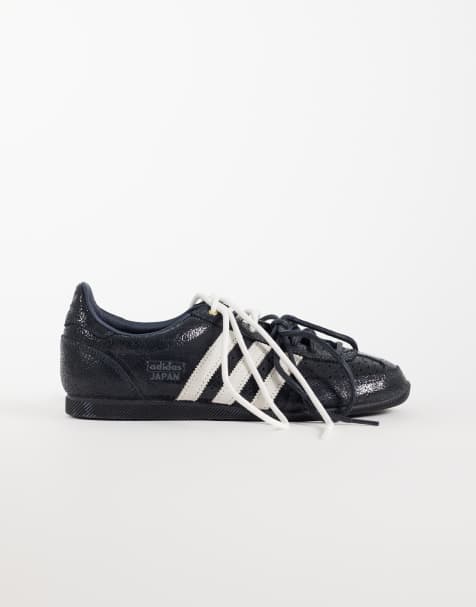 adidas Originals Japan trainers in black and white with double laces - view 1