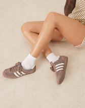 adidas Originals Samba OG trainers in brown crochet and cream