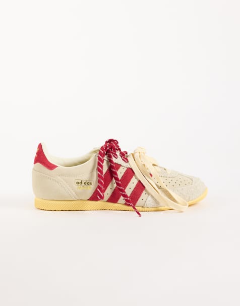 adidas Originals Japan trainers in cream and red with double laces - view 1