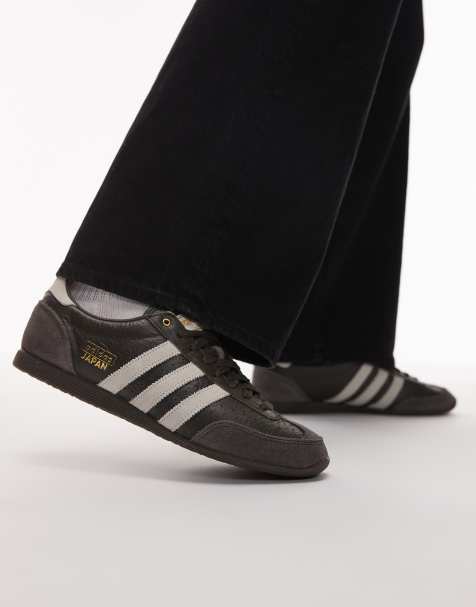 adidas Originals Japan trainers in dark khaki and white - view 1