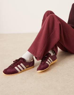  Japan trainers in maroon and cream 