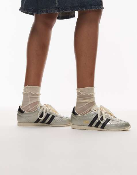 adidas Originals Japan trainers in metallic silver and black - view 1