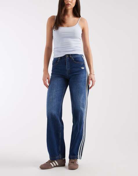 adidas Originals - Jean dad - Indigo délavé - view 1