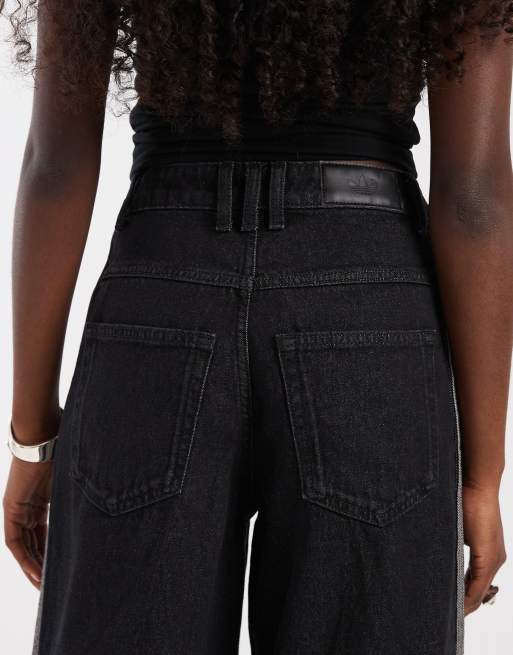 adidas Originals Jeans mit weitem Bein in Schwarz, 3 von 5