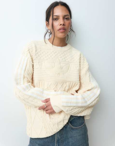 adidas Originals jersey de punto de ochos Firebird en blanco roto - view 1