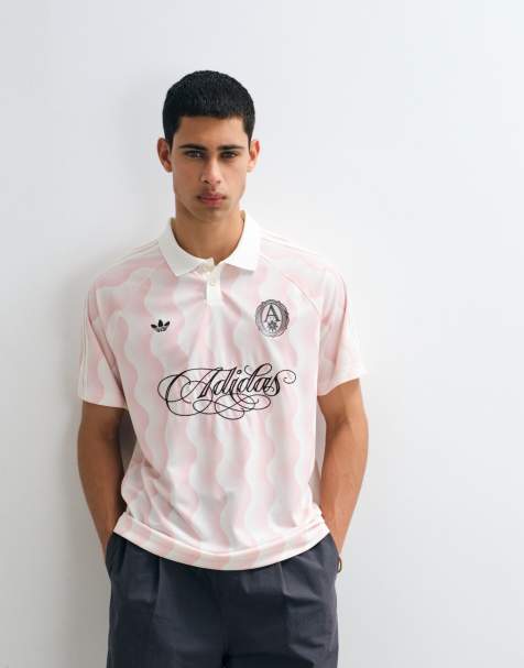 adidas Originals - Jersey décontracté dété avec logo manuscrit - Rose - view 1