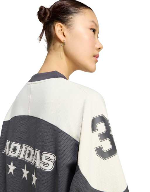 adidas Originals jersey in black and cream | ASOS