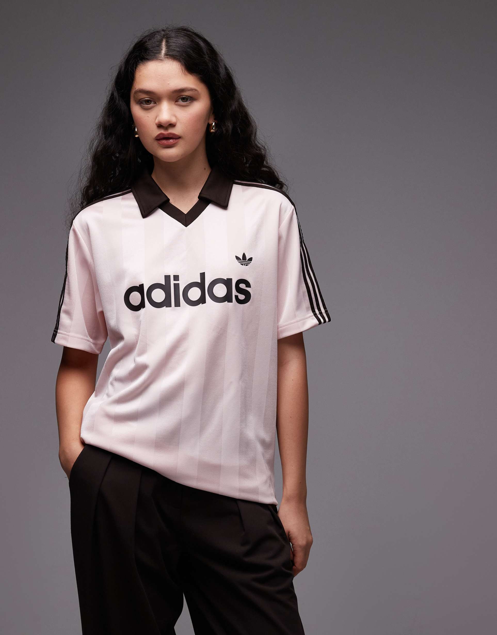 adidas originals jersey in dusty pink