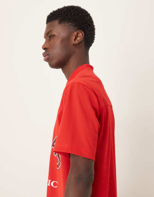 adidas Originals jersey tee in red, 4 of 5