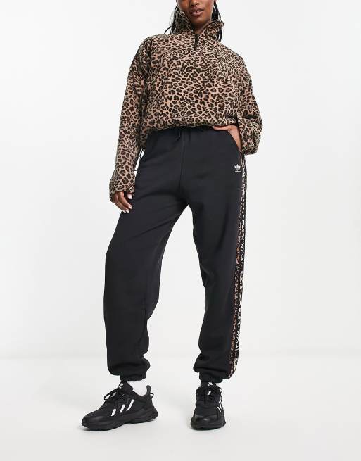 Leopard best sale stripe joggers