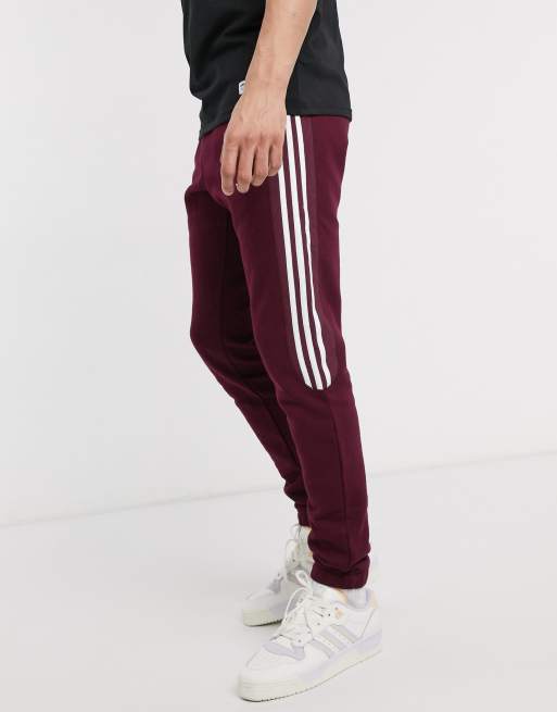 Burgundy adidas joggers mens new arrivals