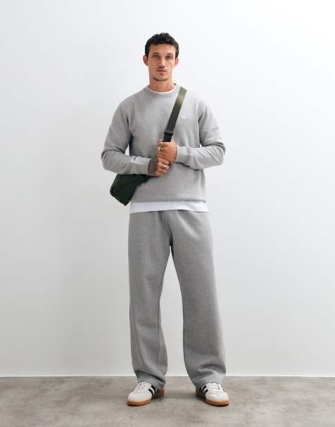 adidas Originals - joggers esenciales de bajo abierto en gris - view 1