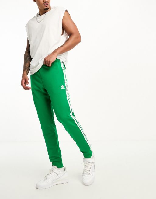 adidas Originals joggers in green and silver