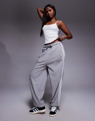 adidas Originals adidas Originals joggers in grey with front graphic