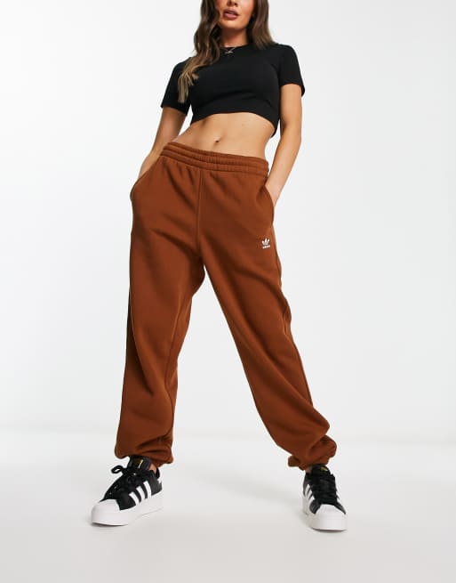 adidas Originals collegiate joggers in burgundy