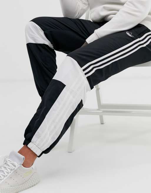 Adidas originals joggers with colour blocking in outlet black