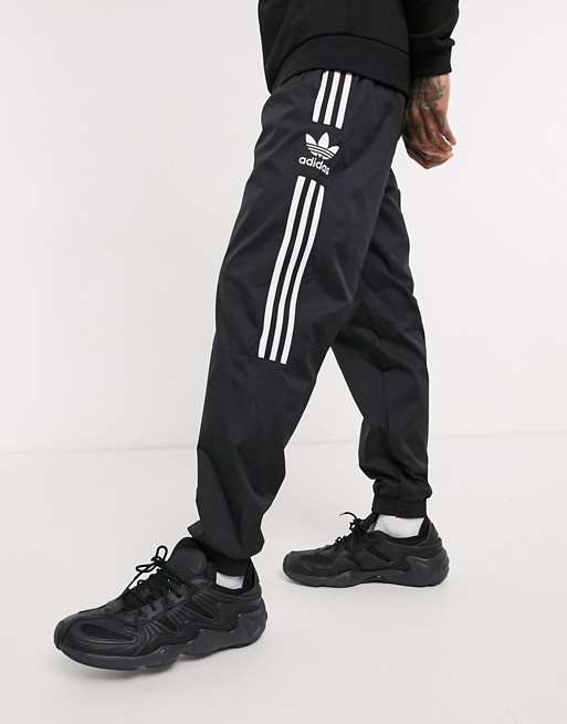 adidas Originals joggers with lock up logo black