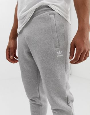 adidas originals joggers with logo embroidery grey