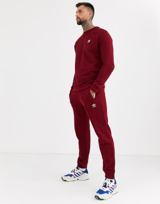 adidas burgundy joggers