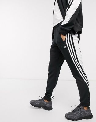 adidas Originals joggers with wrap 3 stripes in black | ASOS