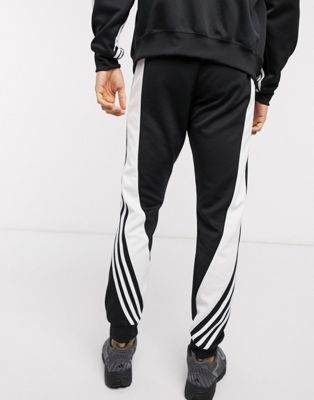 adidas originals joggers with wrap 3 stripes in grey