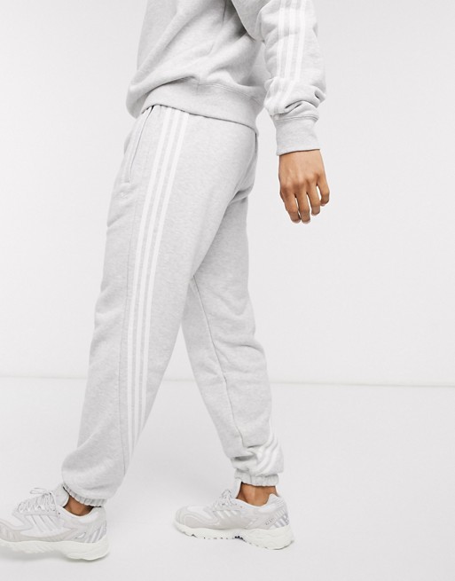 adidas Originals joggers with wrap 3 stripes in grey