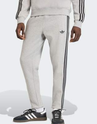 Originals - Jogginghose in mittlerem Heidegrau mit den 3Streifen Grau 2XL