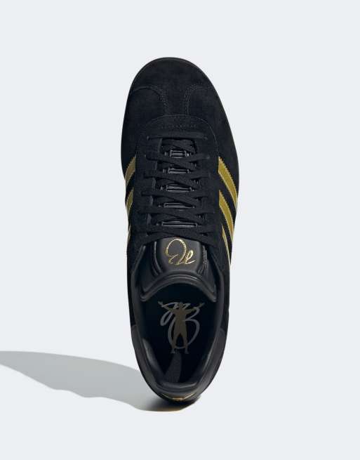 adidas gazelle silver green womens adidas Gazelle Messi Soccer Shoe Crystal Sand/Core Black/Gold Metallic main image 1