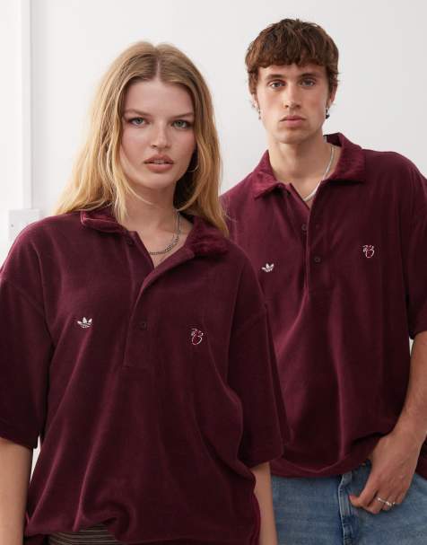 adidas Originals Jude Bellingham polo in burgundy - view 1