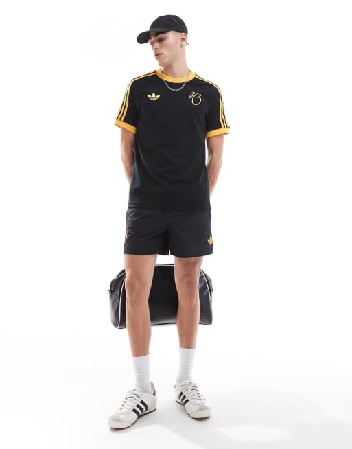adidas Originals Jude Bellingham t-shirt in black and gold | ASOS
