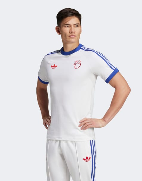 adidas Originals Jude Bellingham t-shirt in white and blue - view 1