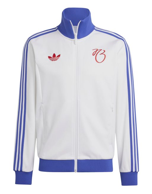 adidas Originals Jude Bellingham track jacket in white and blue ASOS