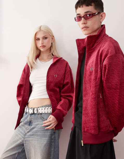 adidas Originals Jude Bellingham track top in burgundy - view 1