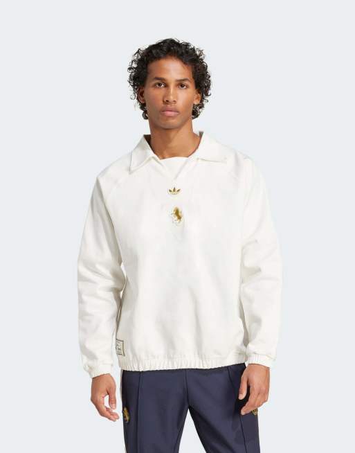 adidas Originals - Juventus - Terrace Icons - Drill top in gebroken wit