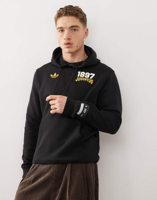 adidas Originals Juventus VRCT Kapuzenpullover in Schwarz ASOS