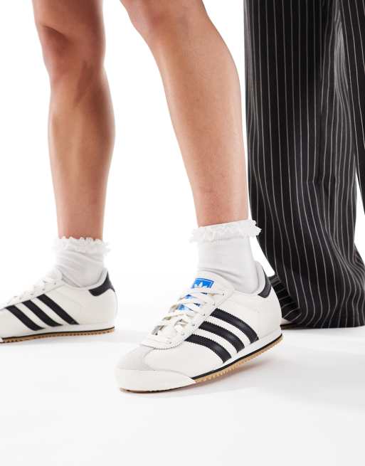 adidas Originals K 74 trainers in white and black